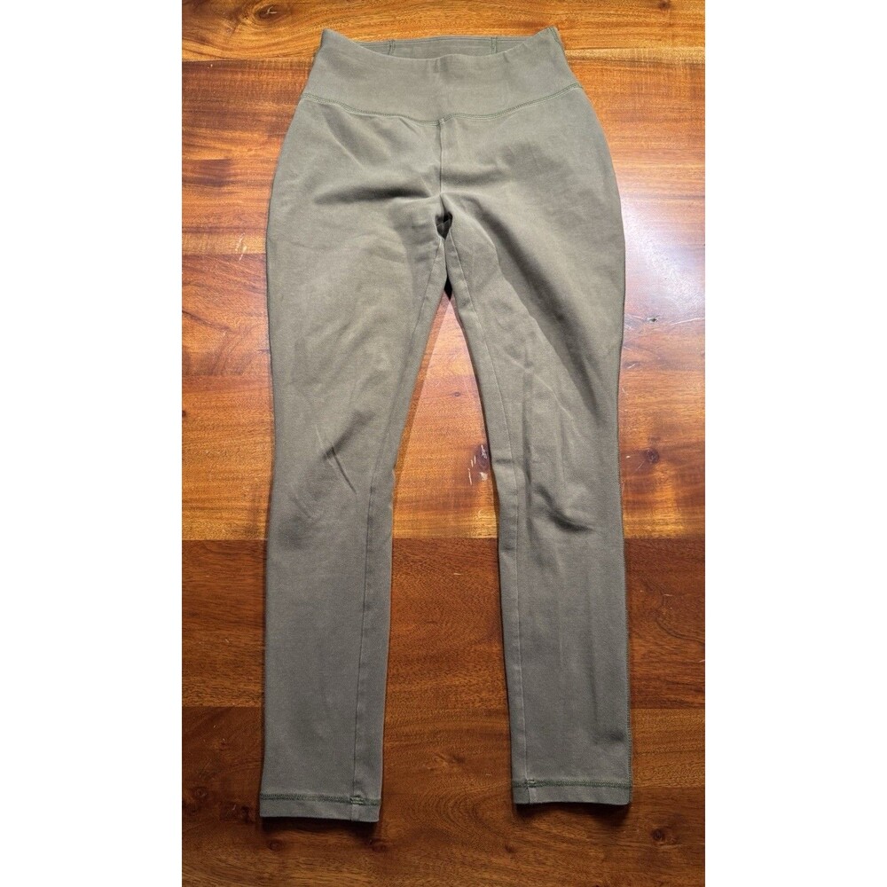 T by Talbots Women’s Matcha Green Essential Cotton Yoga Leggings Pants Sz P